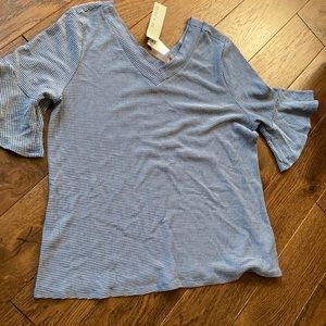 Brina & Em flutter sleeve knit top XL NWT